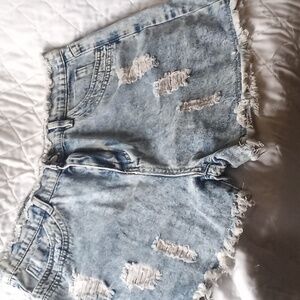 Blue jean shorts